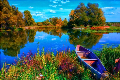 Peinture par numéros bord de lac
