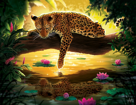 Peinture par numéros de léopard