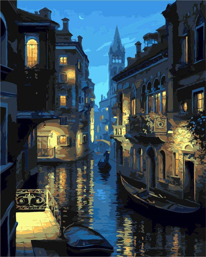 City on the Riverbank Paint by Numbers