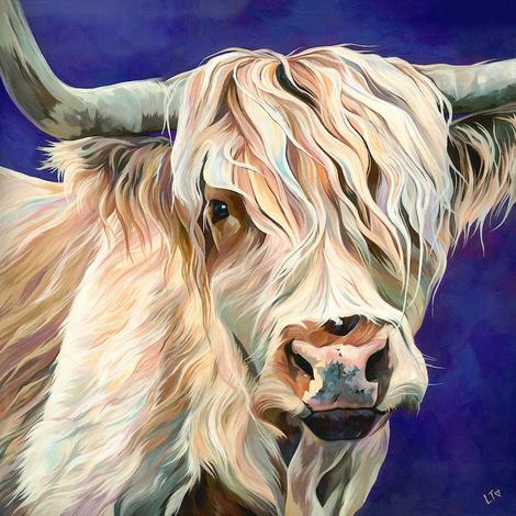 Milky White CowNight Paint by Numbers