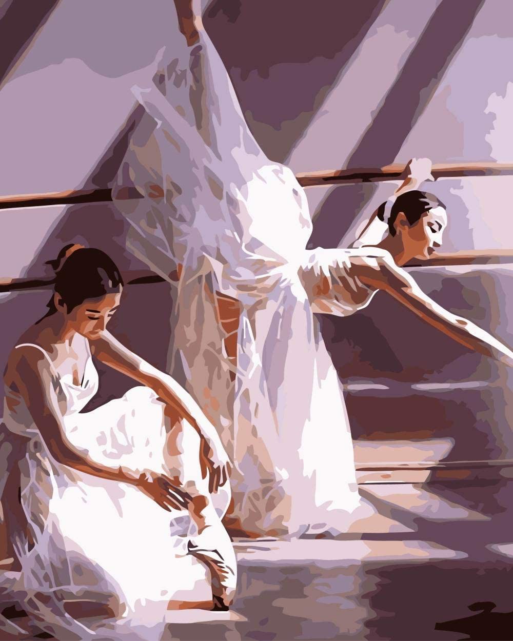 Dancer in White Paint by Numbers