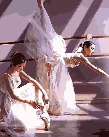 Dancer in White Paint by Numbers