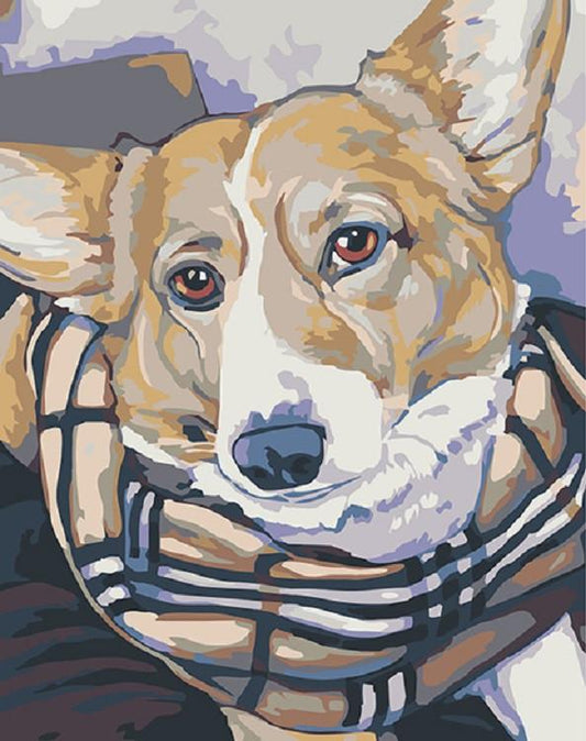 Chiot à peindre par numéros