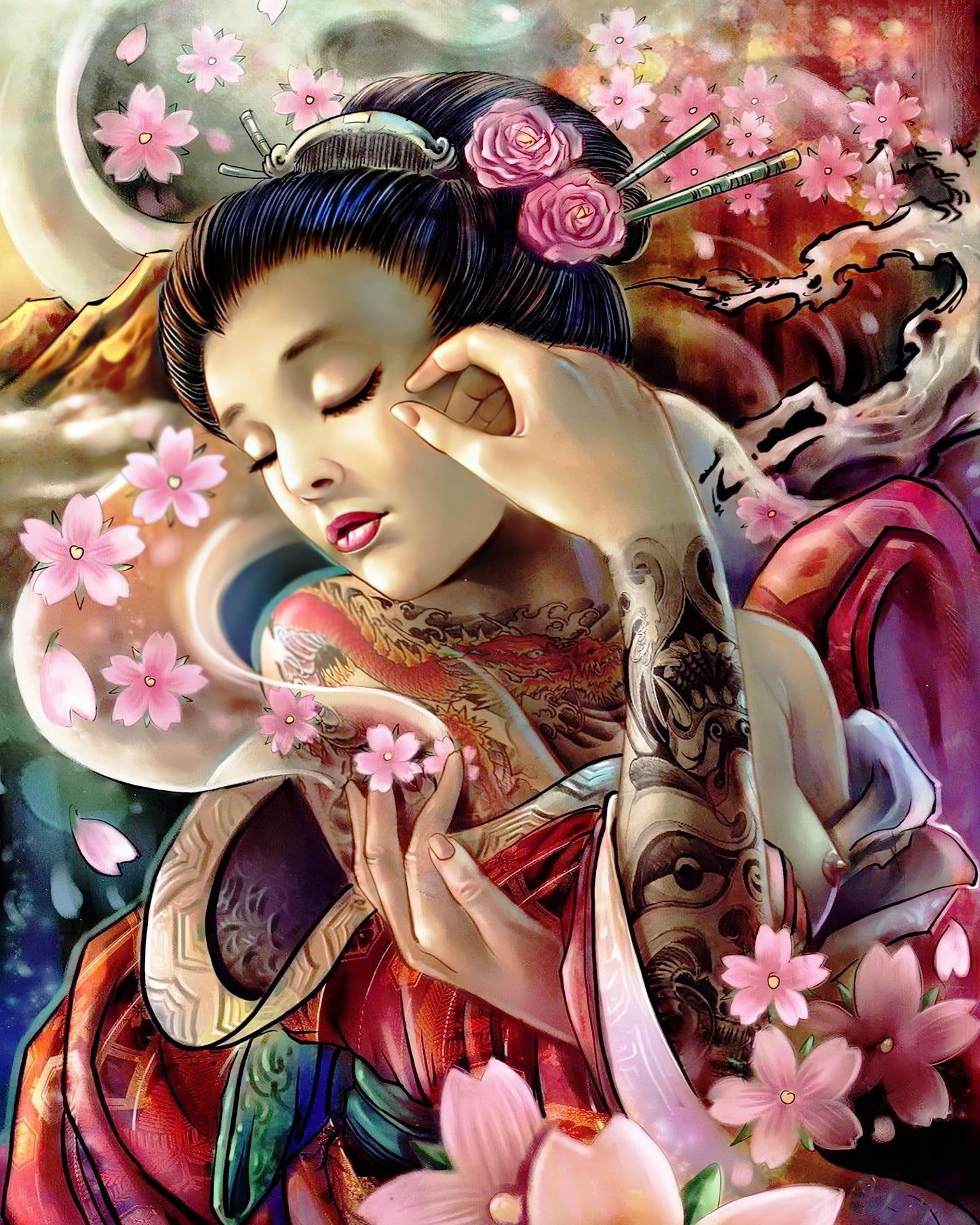 Beauty in Chinese Style Paint by Numbers