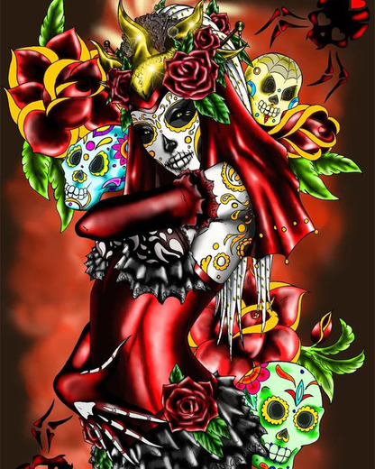 Creepy Skull Paint by Numbers