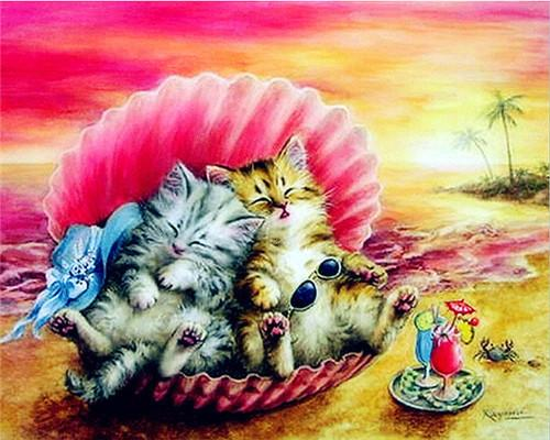 Peinture par numéros de bol pour chat