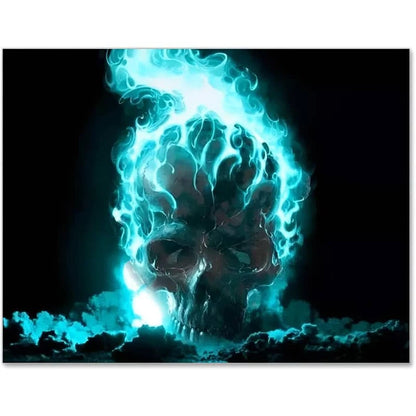 Blue Skull Paint by Numbers