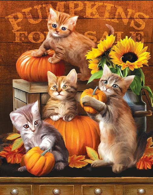Kit de Peinture par Numéros Famille de Chats
