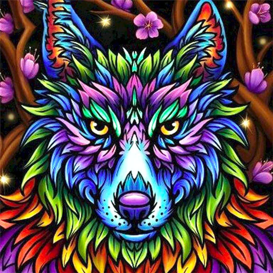 Tête de loup Peinture par numéros