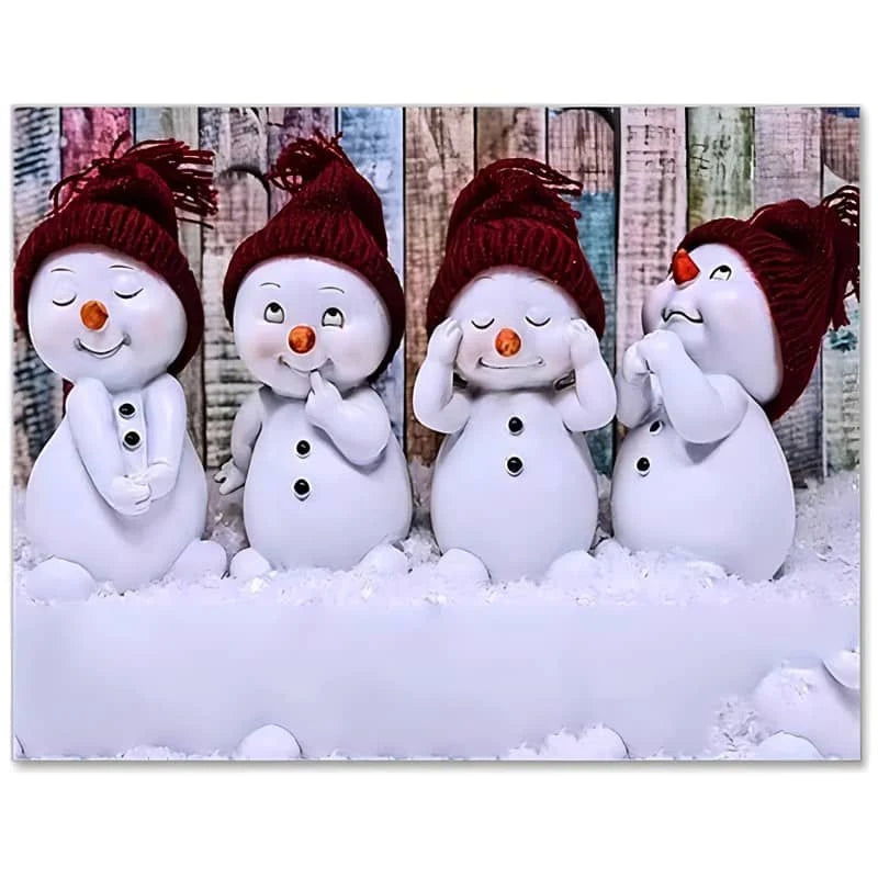 Snowman Pile Paint by Numbers
