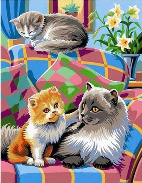 Peinture par numéros de chats