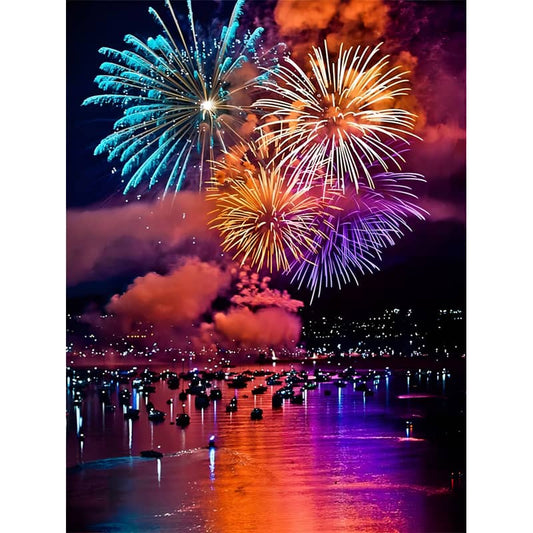 Peinture par numéros : feux d'artifice