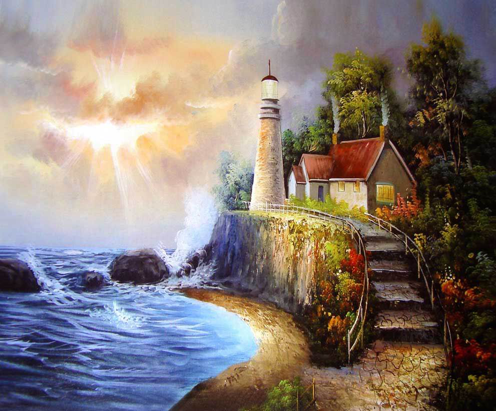 City by the Sea Paint by Numbers