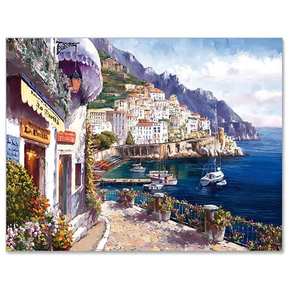 City by the Sea Paint by Numbers