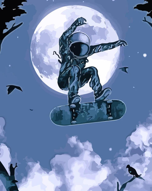 Astronaute lune Peinture par numéros