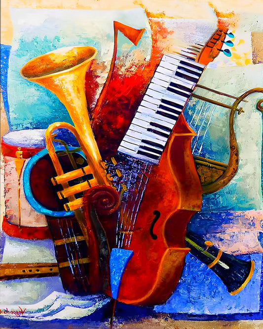 Musical Instrument Paint by Numbers