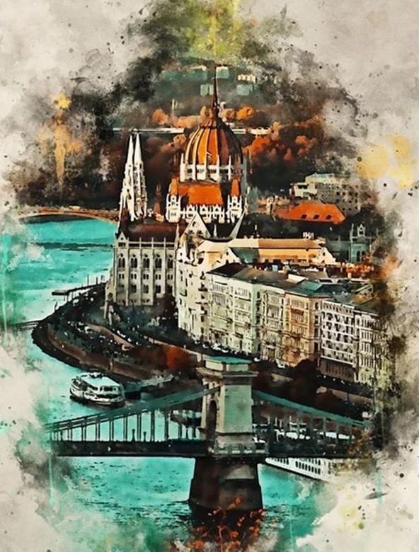 European City Paint by Numbers