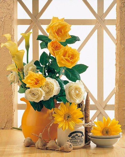 Vase and Flowers Paint by Numbers