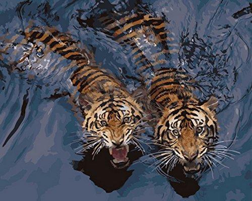 deux tigres  Peinture par numéros