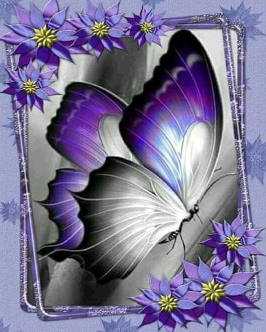 Purple Butterfly Paint by Numbers