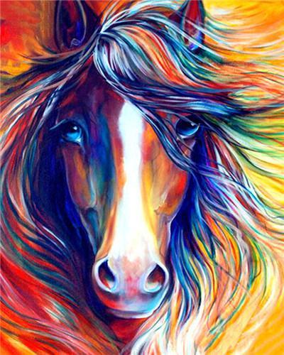 Colorful Horses Paint by Numbers