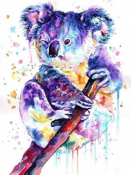 Purple Sloth Paint by Numbers