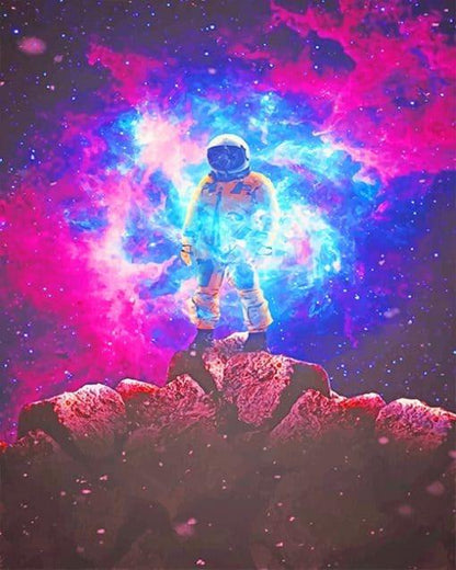 Astronaute dans l'univers Peinture par numéros