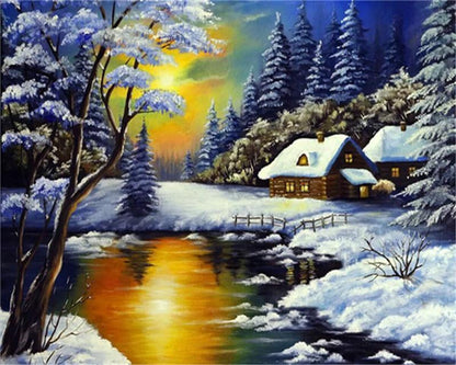 Neige   Peinture par numéros