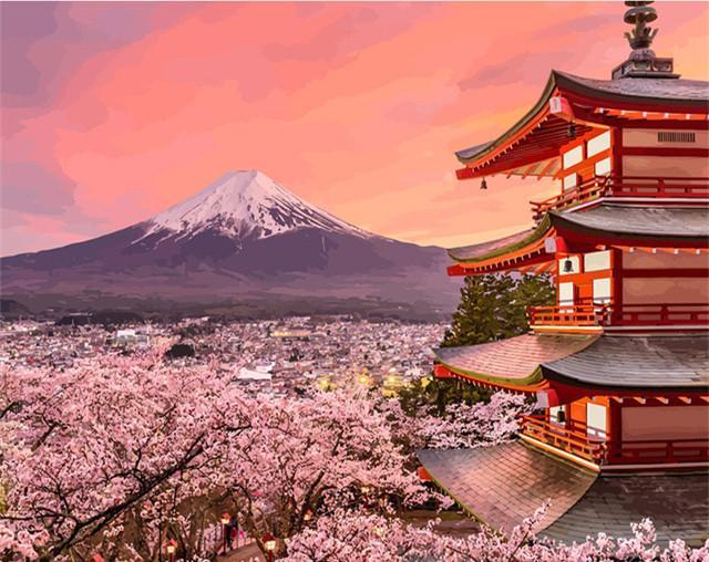 Mont Fuji Peinture par numéros