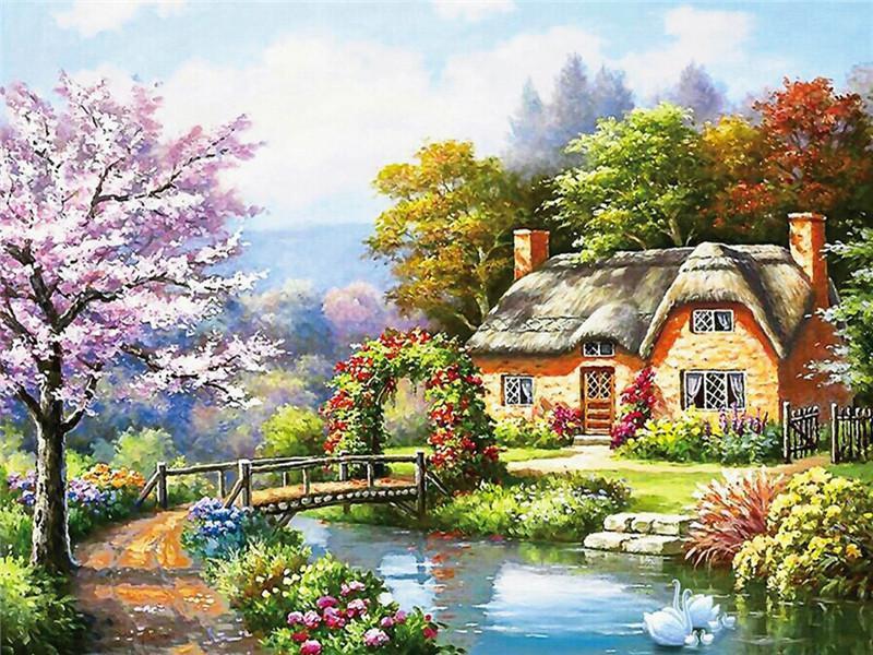 Castle Landscape Paint by Numbers