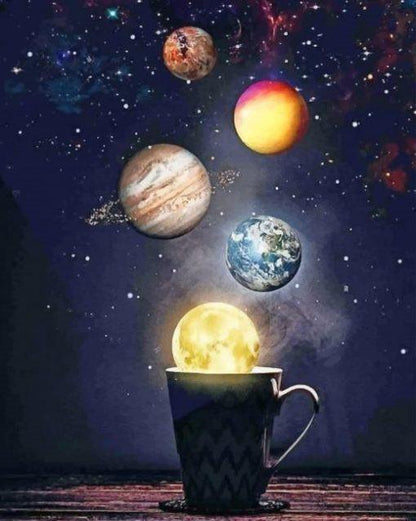 Coupe des planètes Peinture par numéros