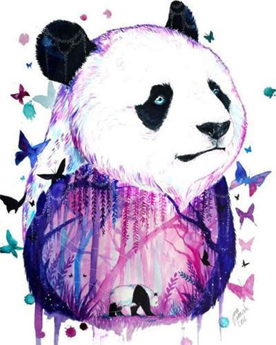 White Panda Paint by Numbers