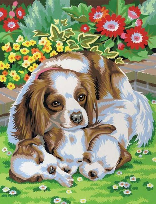 Dog and Kitten Paint by Number