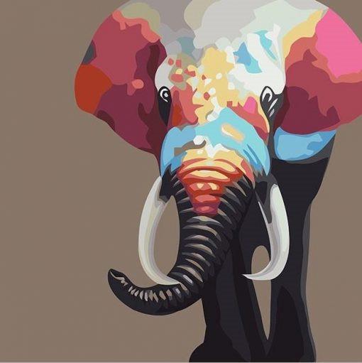 Elephant Clown Paint by Numbers