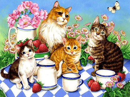 A Group of Cats Paint by Numbers