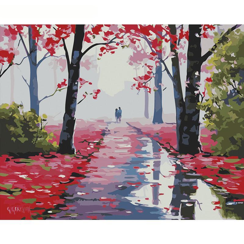 red school paint by numbers