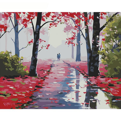 red school paint by numbers