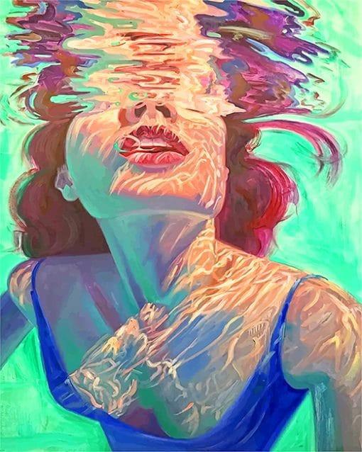 Femme nageant Peinture par numéros