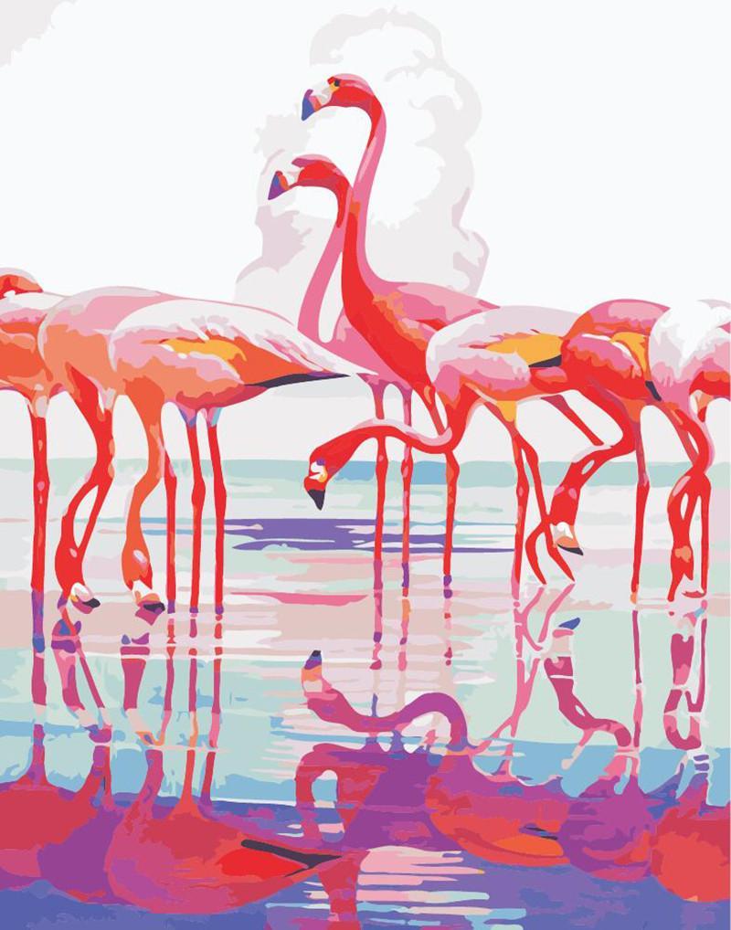 Cygne rouge - Peinture par numéros