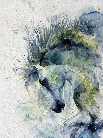 Peinture à l'encre de cheval   Peinture par numéros