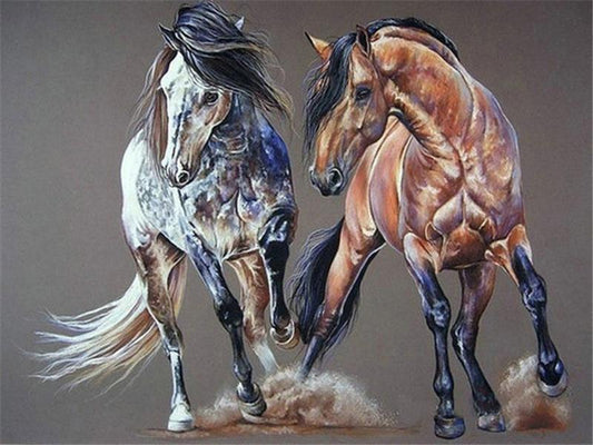 Deux chevaux Peinture par numéros