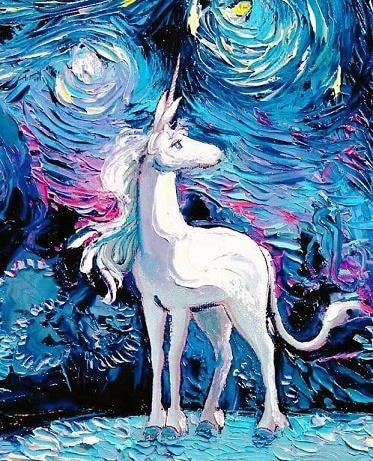 Licorne blanche - Peinture par numéros