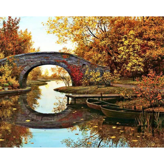 Bogenbrücke   Malen nach Zahlen
