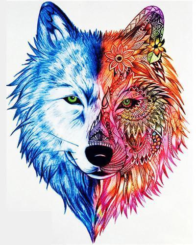 Wolf Head Paint by Numbers
