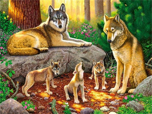 une groupe de chiots Peinture par numéros