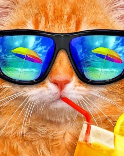 Chat orange Peinture par numéros