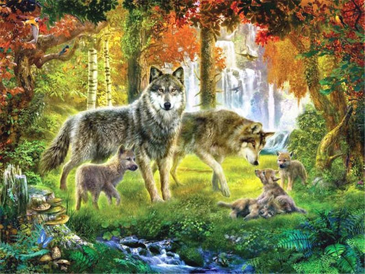 Loup  Peinture par numéros