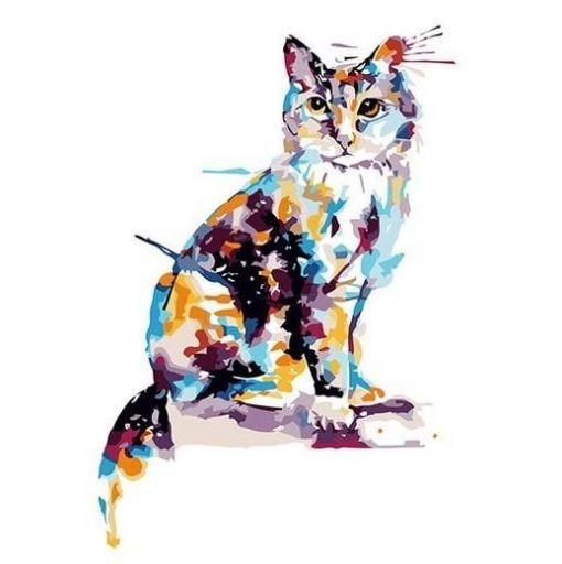 White Cat Paint by Numbers