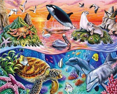 Underwater Zoo   Paint by Numbers
