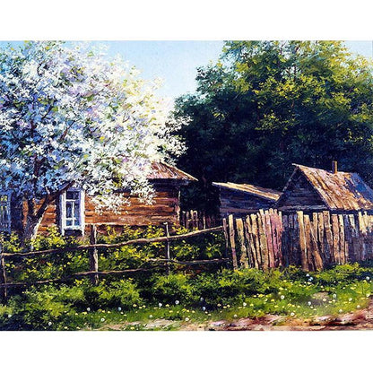 La vie au village   Peinture par numéros